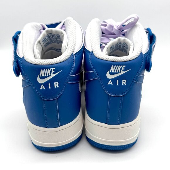 Nike Womens Air Force 1 Mid Shoes Sz 10.5 Military Blue Doll New DX3721-100 - Picture 5 of 12